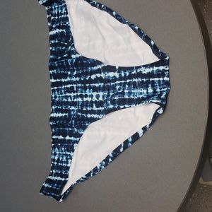 Old Navy size extra large bikini bottoms navy blue with a light blue